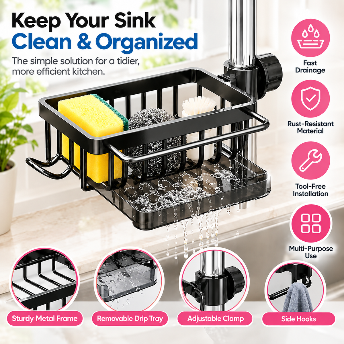 Faucet Drainer Basket